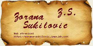 Zorana Šukilović vizit kartica